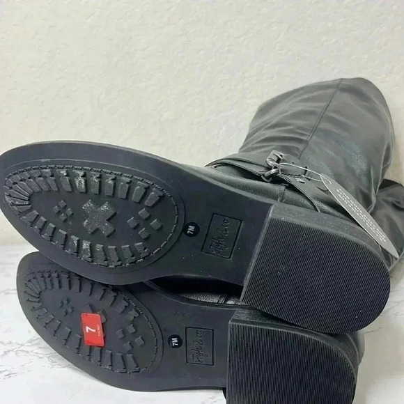 Style & Co Marliee Womens Faux Leather Wide Calf Motorcycle Boots Size 7M WC - Picture 8 of 10